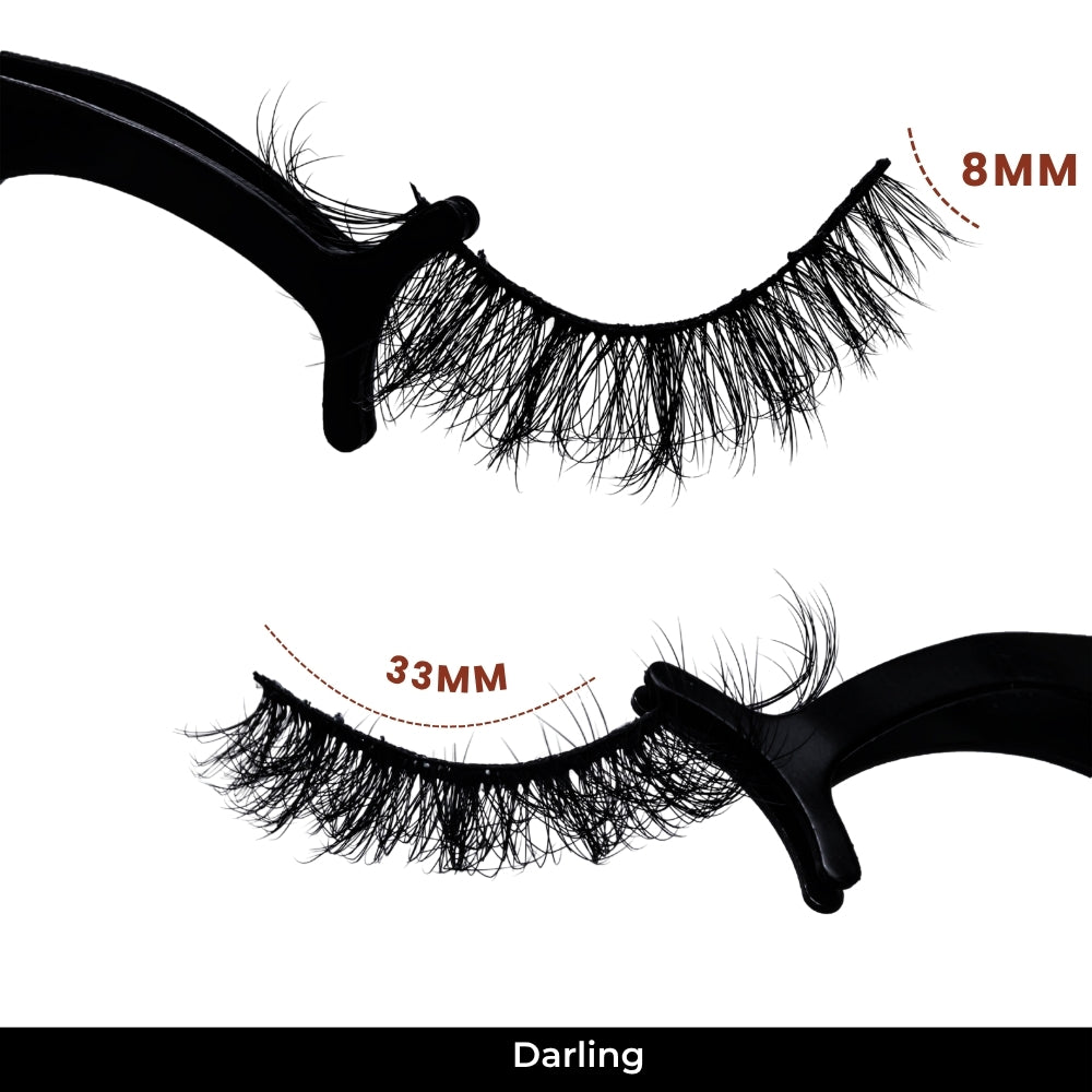Darling False Eye Lashes | Bold Dramatic Glam | Vegan Cruelty-Free | Pair of 20