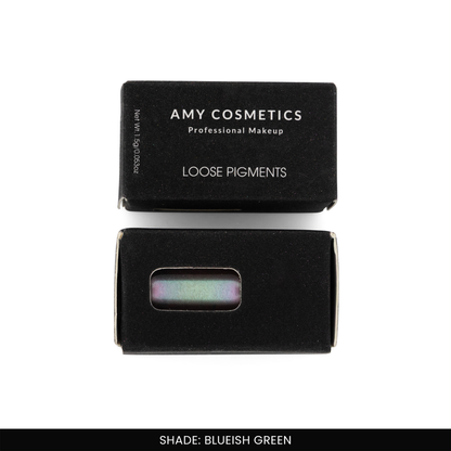 Blueish Green Loose Pigments | Highly Pigmented Eyeshadow Powder | Shimmer Finish