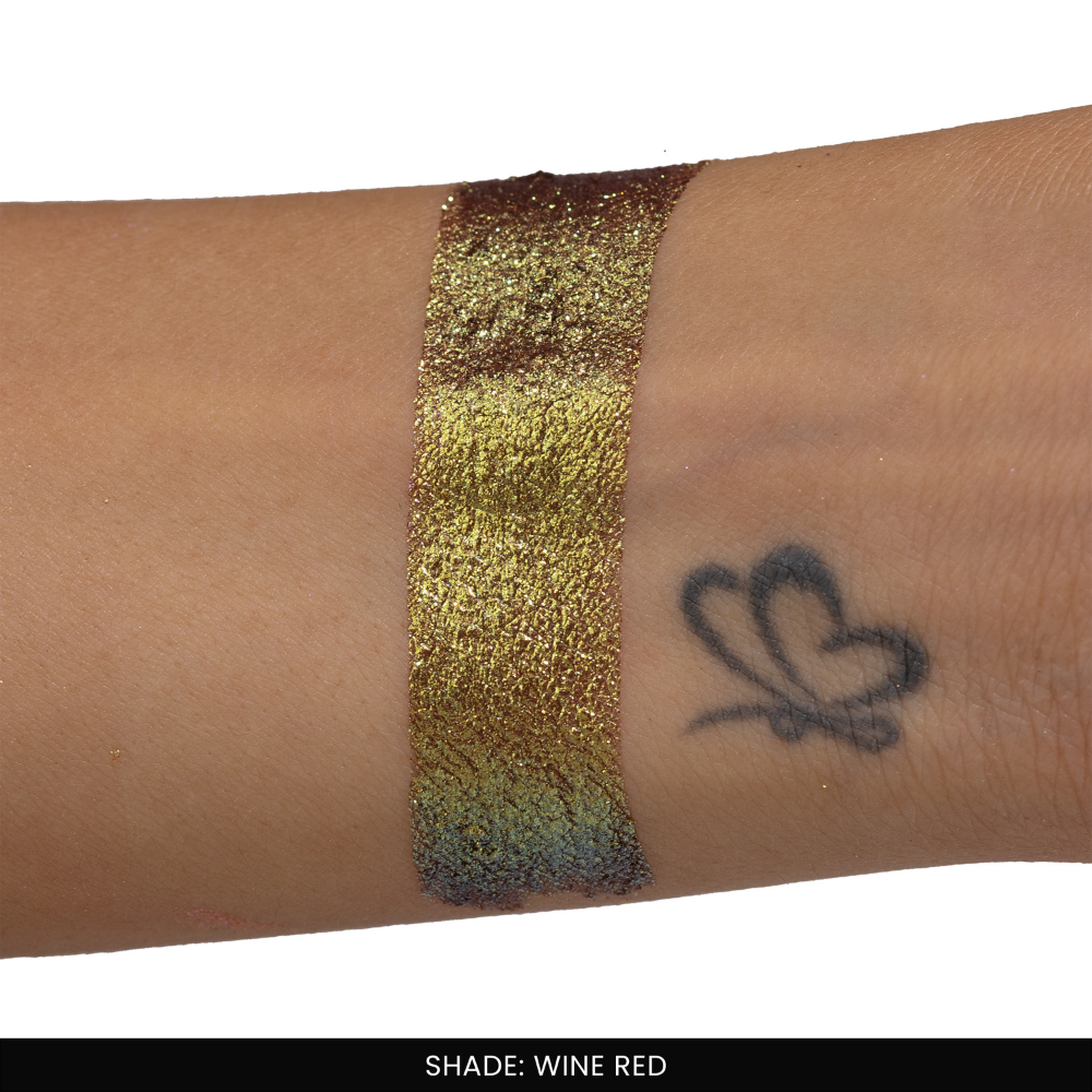 Wine Red Loose Pigments | Highly Pigmented Eyeshadow Powder | Shimmer Finish