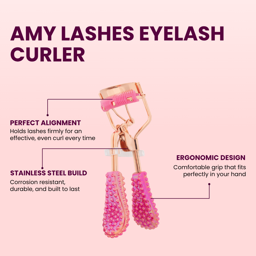 Pink Eyelash Curler | Curl and Lift Natural Lashes