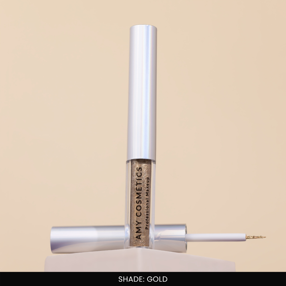 Gold Glitter Eyeliner | Sparkle Liner | Fine Tip Applicator
