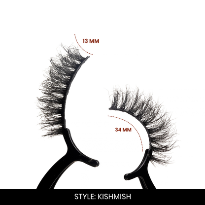 Exotic + Kishmish False Eyelashes Combo | Fake Eyelashes for Women | 2 Styles | Lightweight Band