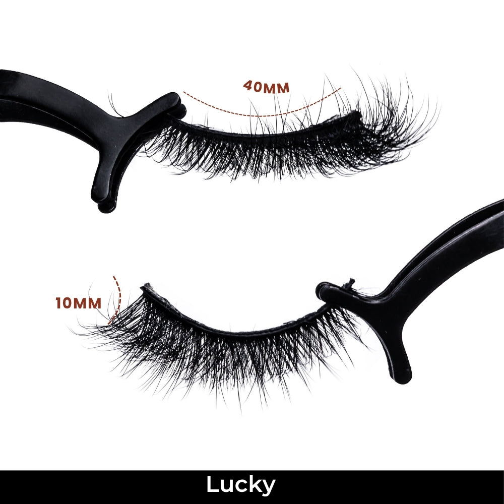Lucky False Eye Lashes | Bold Dramatic Glam | Vegan Cruelty-Free | Pair of 20