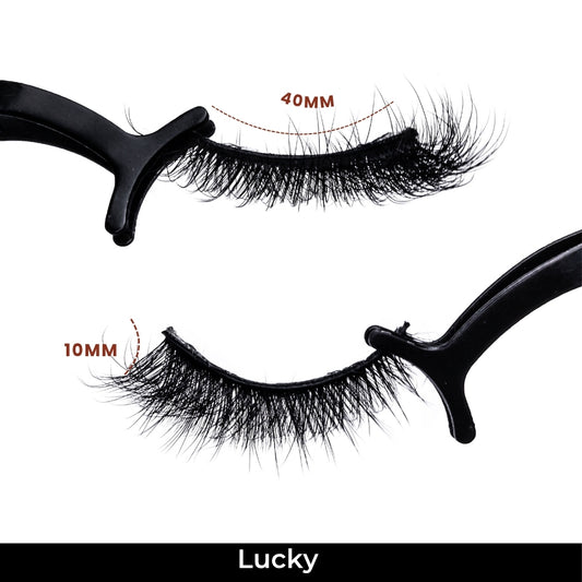 Lucky False Eye Lashes | Bold Dramatic Glam | Vegan Cruelty-Free | Pair of 20