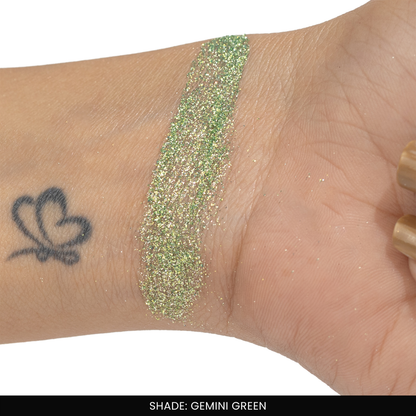 Gemini Green Loose Glitters | Cosmetic Grade | Face and Body Use