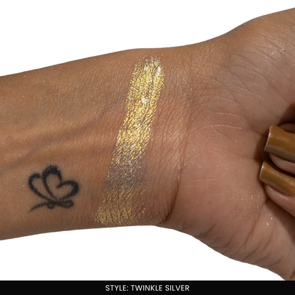 AMY LASHES Cream Shining Eyeshadow | Twinkle Silver | Metallic Finish | Pigmented Formula