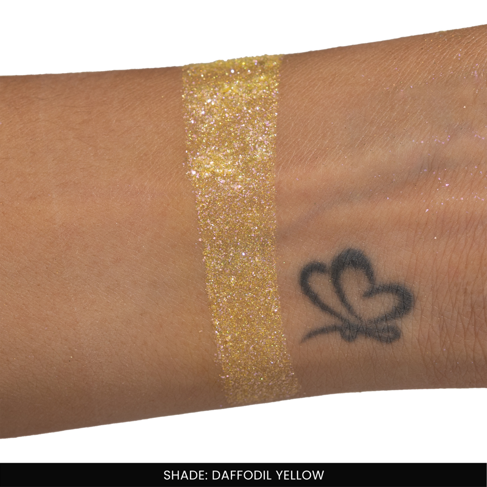 Daffodil Yellow Ultra Fine Loose Glitters | Cosmetic Grade | Face Body Nail