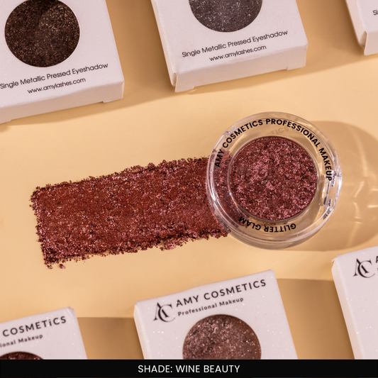Wine Beauty Single Metallic Pressed Eyeshadow | Pigmented | Long-Wearing