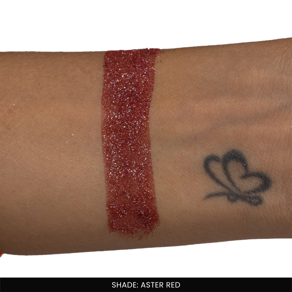 Aster Red Ultra Fine Loose Glitters | Cosmetic Grade | Face Body Nail
