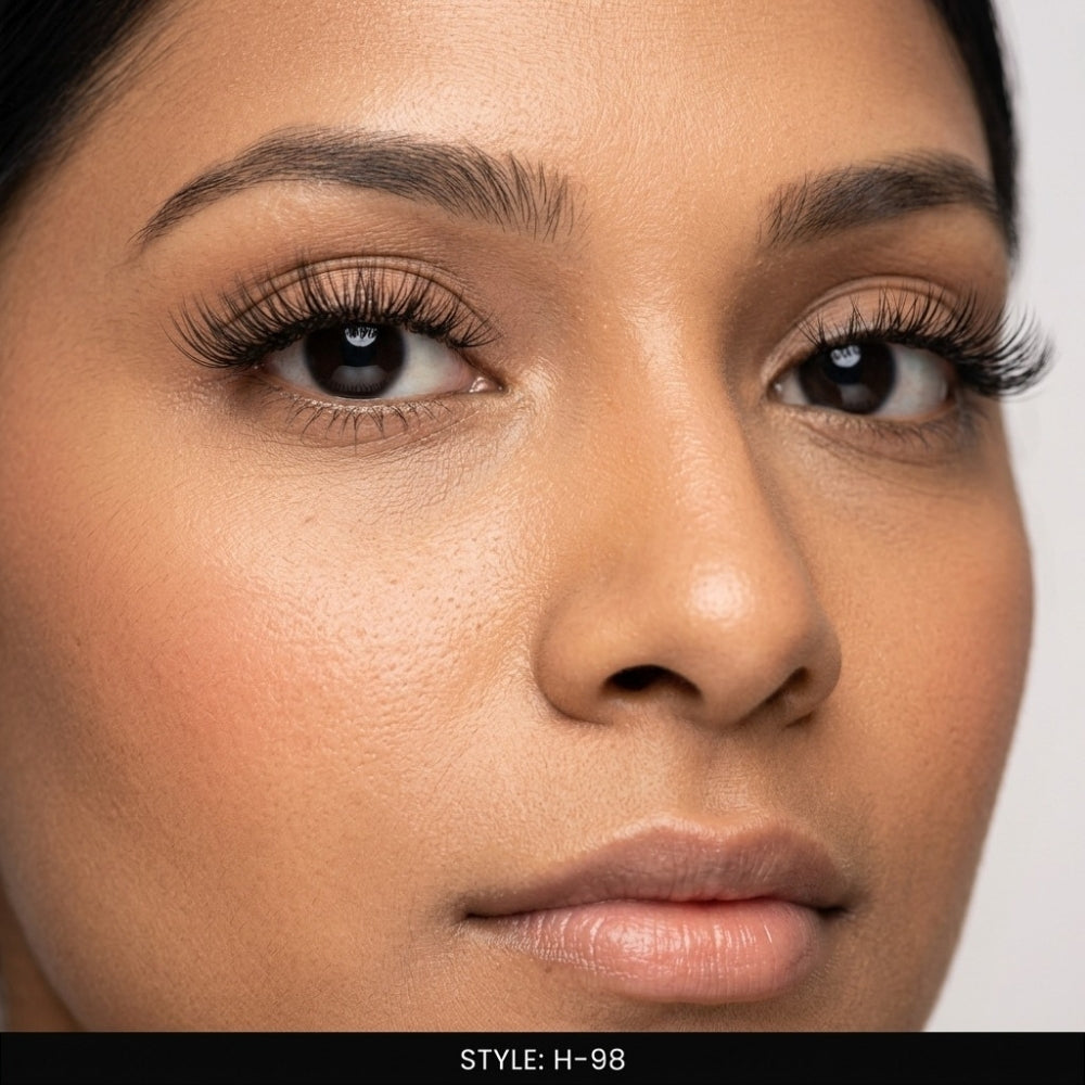 H-98 False Eye Lashes | Bold Dramatic Glam | Vegan Cruelty-Free | Pair of 20
