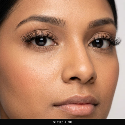 H-98 False Eye Lashes | Bold Dramatic Glam | Vegan Cruelty-Free | Pair of 20