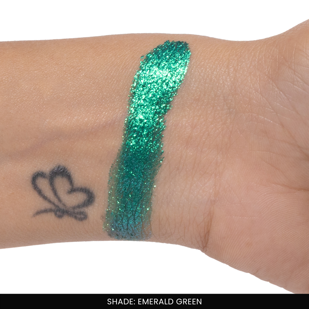 Emerald Green Single Metallic Pressed Eyeshadow | Pigmented | Long-Wearing