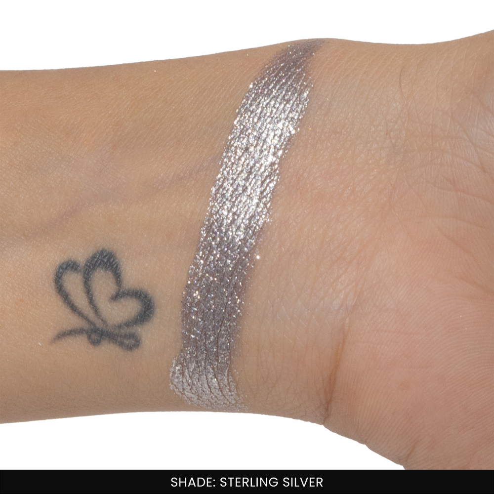Sterling Silver Single Metallic Pressed Eyeshadow | Pigmented | Long-Wearing