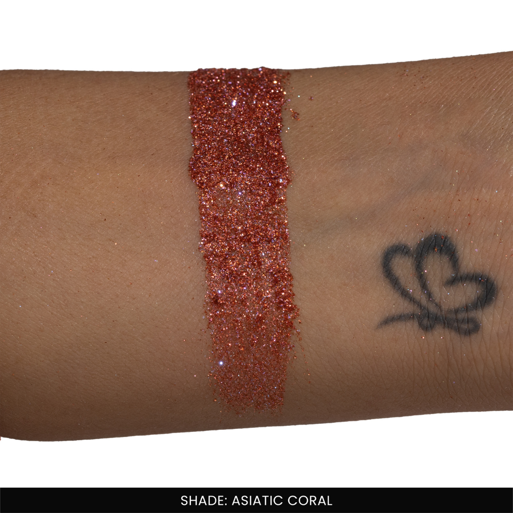 Asiatic Coral Ultra Fine Loose Glitters | Cosmetic Grade | Face Body Nail