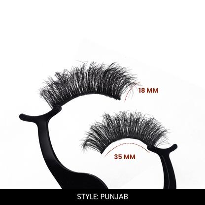 Punjab False Eyelashes | Pair of 5 | Fake Eyelashes for Women | Bridal & Wedding Look | Lightweight Band