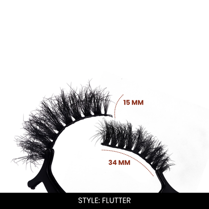 Flutter False Eyelashes | Pair of 5 | Fake Eyelashes for Women | Soft Natural Look | Lightweight Band
