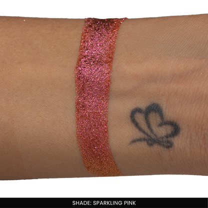 Sparkling Pink Loose Pigments | Highly Pigmented Eyeshadow Powder | Shimmer Finish