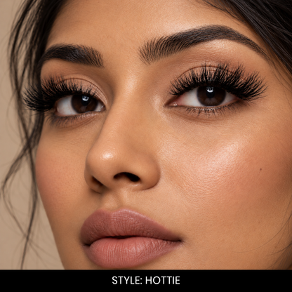 Hottie False Eyelashes | Pair of 1 | Fake Eyelashes for Women | Bold Volume Look | Lightweight Band