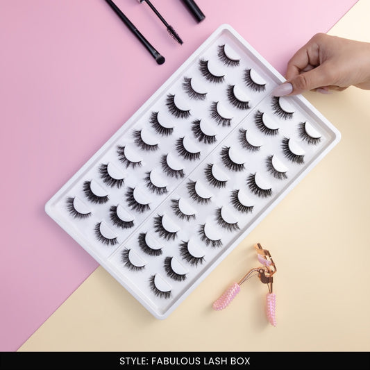 Fabulous False Eye Lashes | Bold Dramatic Glam | Vegan Cruelty-Free | Pair of 20