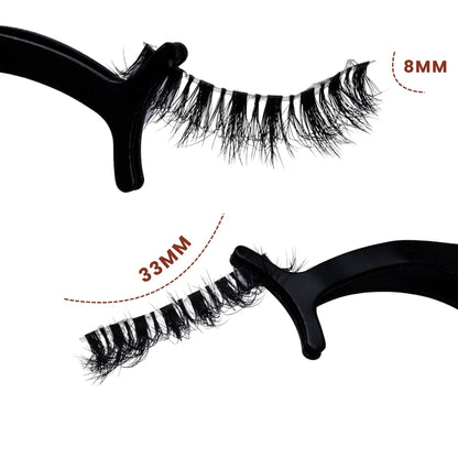 KIM False Eye Lashes | Bold Dramatic Glam | Vegan Cruelty-Free | Pair of 10