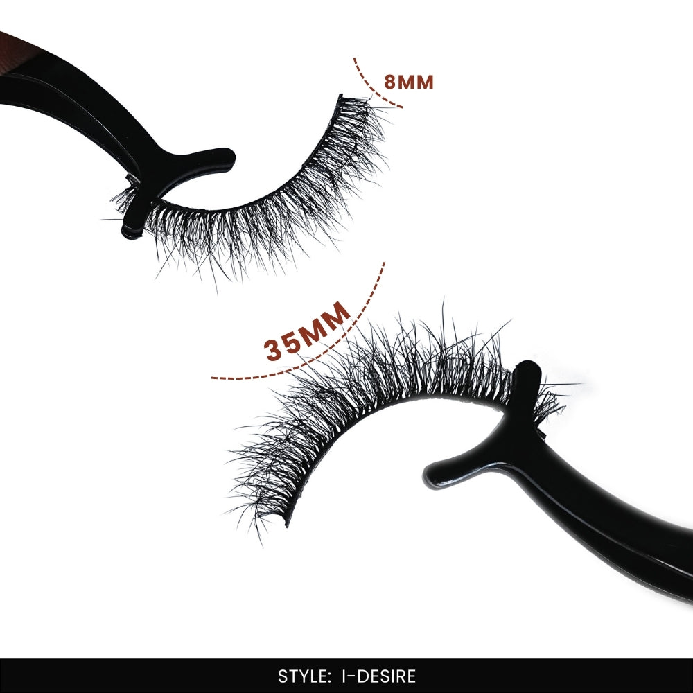 I-Desire False Eye Lashes | Bold Dramatic Glam | Vegan Cruelty-Free | Pair of 10