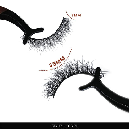 I-Desire False Eye Lashes | Bold Dramatic Glam | Vegan Cruelty-Free | Pair of 10