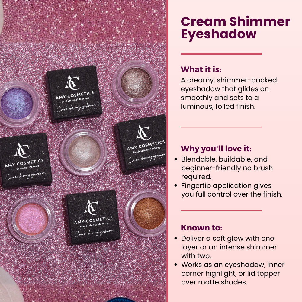 AMY LASHES Cream Shining Eyeshadow | Chocolate | Shining Finish | Pigmented Formula