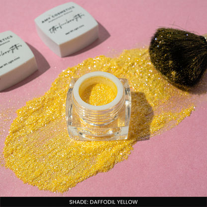 Daffodil Yellow Ultra Fine Loose Glitters | Cosmetic Grade | Face Body Nail