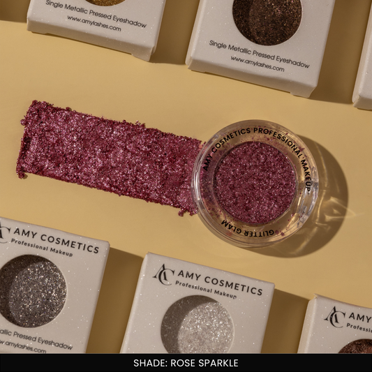 Rose Sparkle Single Metallic Pressed Eyeshadow | Pigmented | Long-Wearing