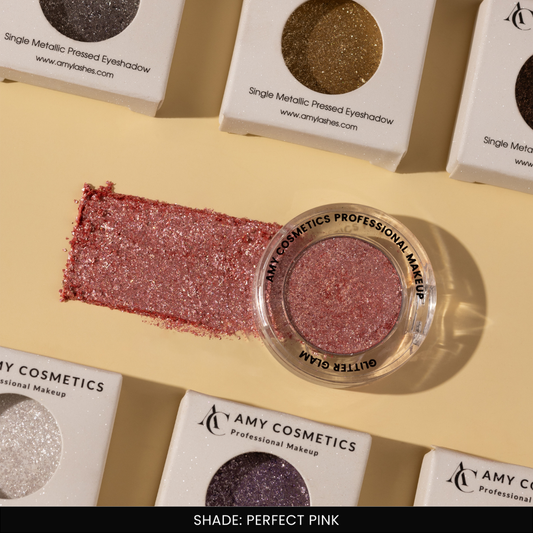 Perfect Pink Single Metallic Pressed Eyeshadow | Pigmented | Long-Wearing