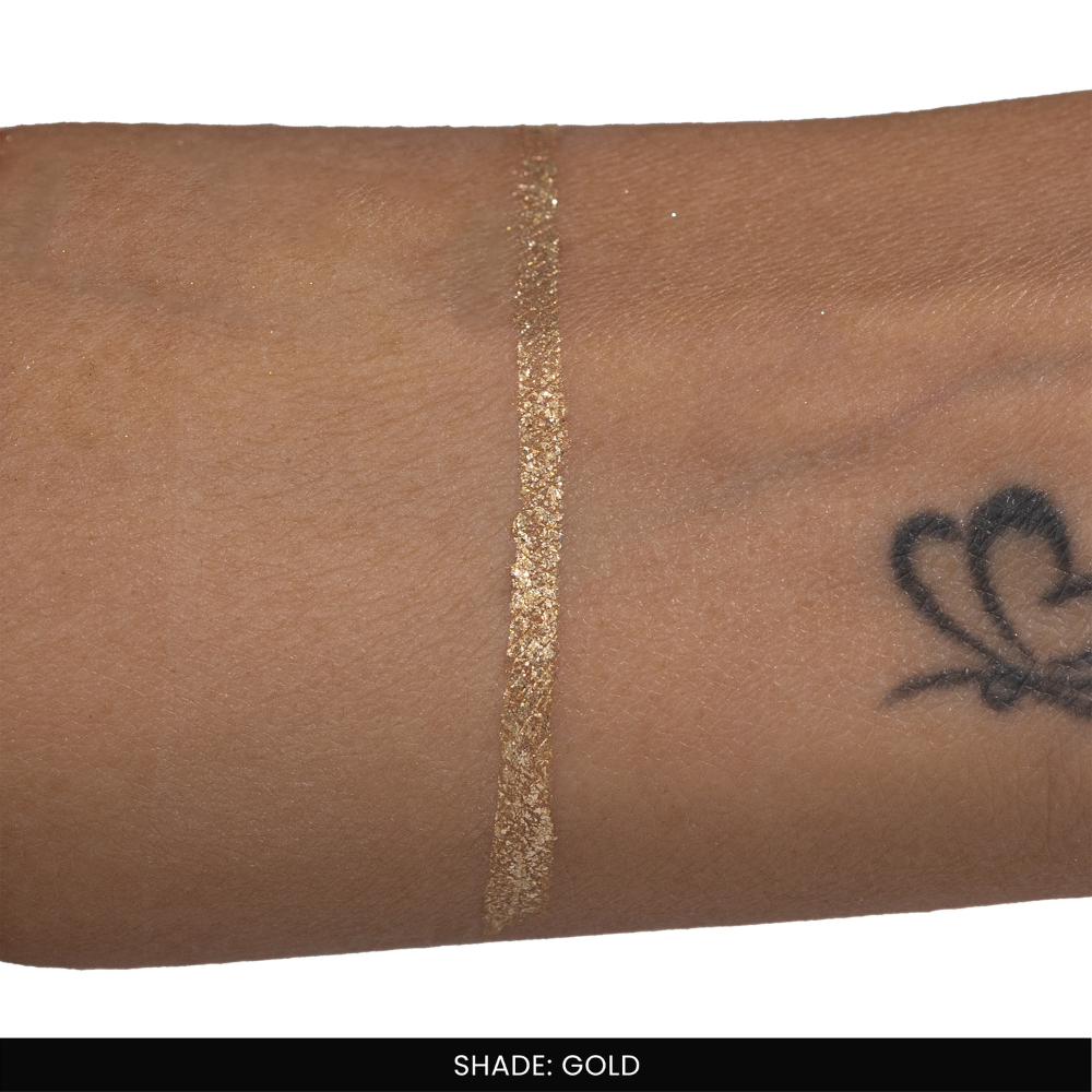 Gold Glitter Eyeliner | Sparkle Liner | Fine Tip Applicator