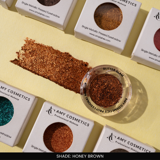 Honey Brown Single Metallic Pressed Eyeshadow | Pigmented | Long-Wearing