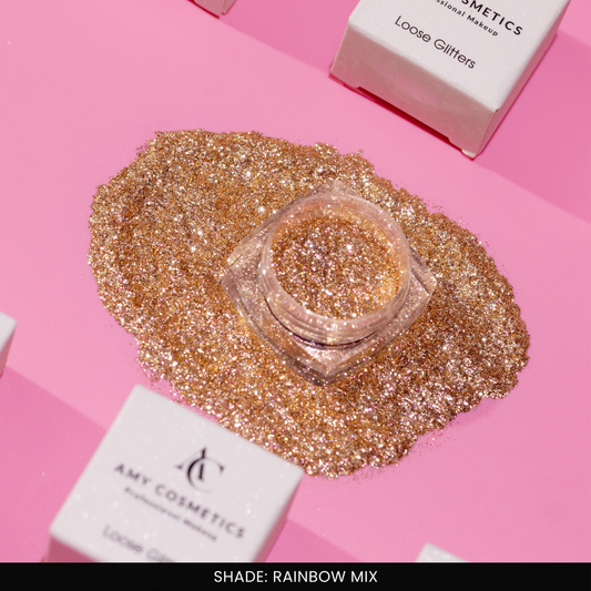 Rainbow Mix Loose Glitters | Cosmetic Grade | Face and Body Use