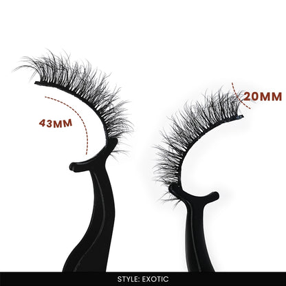 Kishmish + Exotic False Eye Lashes | Medium Occasion Wear | Vegan Cruelty-Free | Pair of 16
