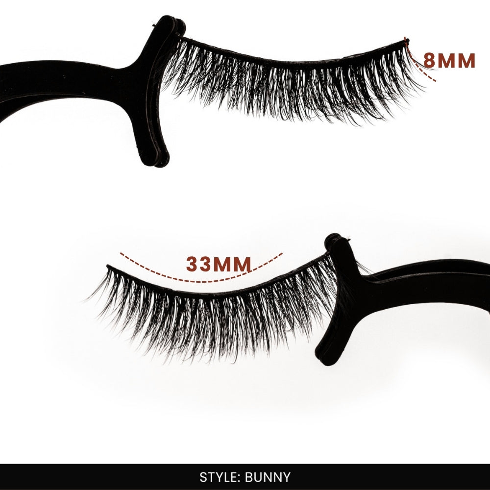 Bunny False Eye Lashes | Medium Occasion Wear | Vegan Cruelty-Free | Pair of 10