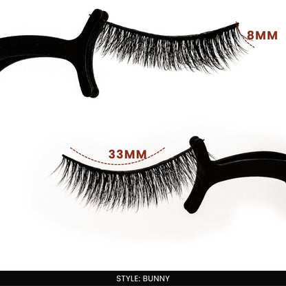 Bunny False Eye Lashes | Medium Occasion Wear | Vegan Cruelty-Free | Pair of 10