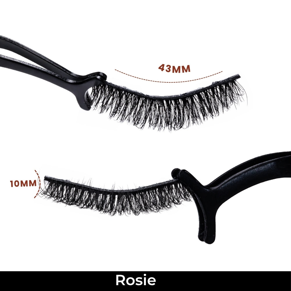 Rosie False Eye Lashes | Bold Dramatic Glam | Vegan Cruelty-Free | Pair of 10
