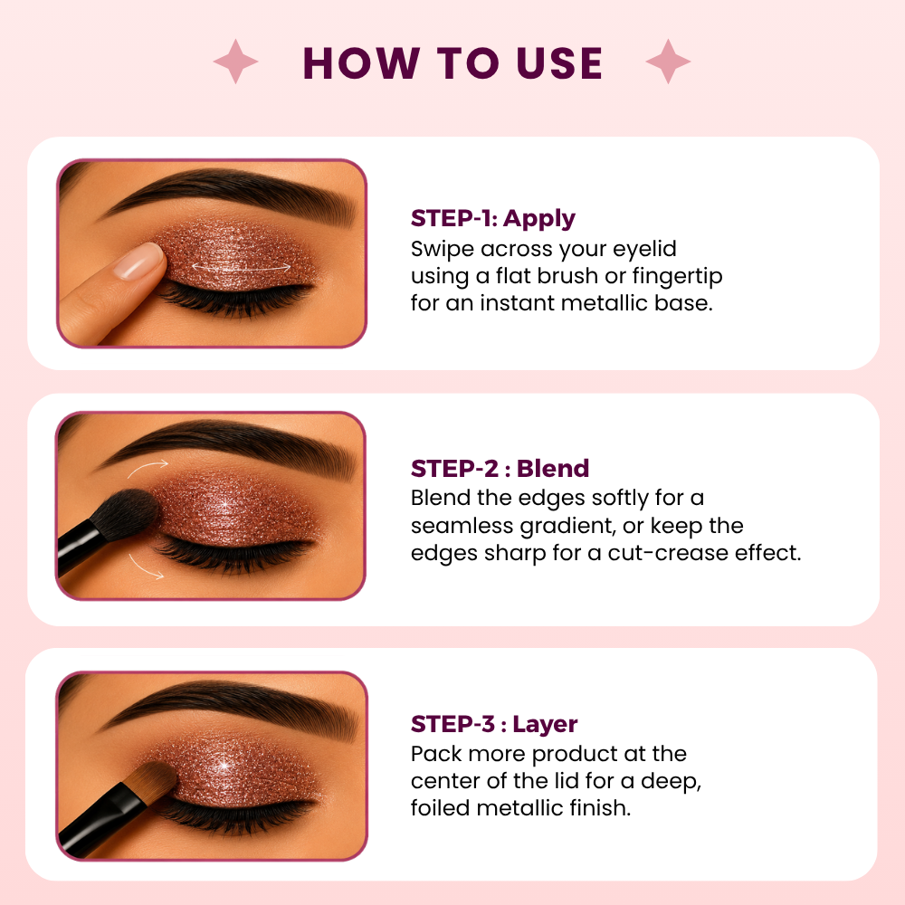 Wine Beauty Single Metallic Pressed Eyeshadow | Pigmented | Long-Wearing