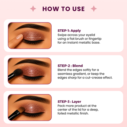 Wine Beauty Single Metallic Pressed Eyeshadow | Pigmented | Long-Wearing