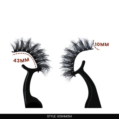 Kishmish False Eye Lashes | Natural Daily Wear | Vegan Cruelty-Free | Pair of 16