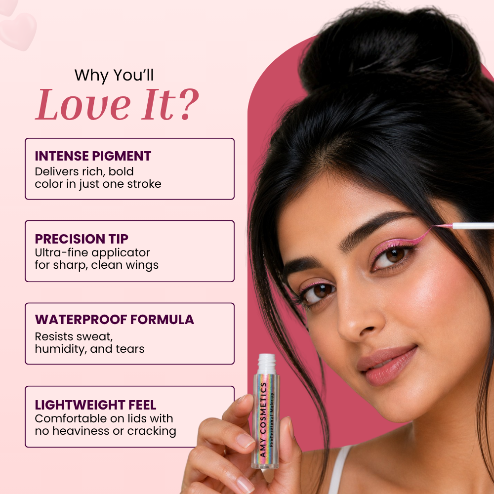 Pink Glitter Eyeliner | Sparkle Liner | Fine Tip Applicator