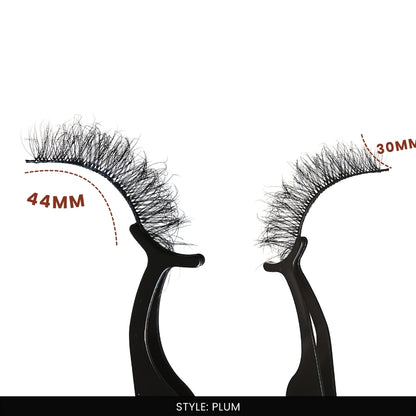 Exotic + Plum False Eye Lashes | Medium Occasion Wear | Vegan Cruelty-Free | Pair of 16