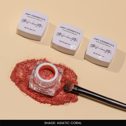 Asiatic Coral Ultra Fine Loose Glitters | Cosmetic Grade | Face Body Nail