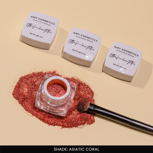 Asiatic Coral Ultra Fine Loose Glitters | Cosmetic Grade | Face Body Nail