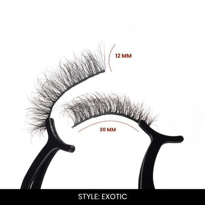 Exotic + Kishmish False Eyelashes Combo | Fake Eyelashes for Women | 2 Styles | Lightweight Band