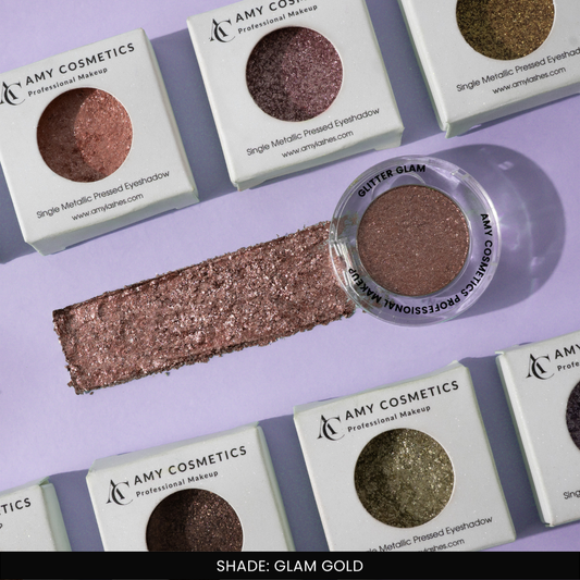Glam Gold Single Metallic Pressed Eyeshadow | Pigmented | Long-Wearing