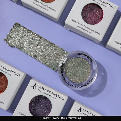 Dazzling Crystal Single Metallic Pressed Eyeshadow | Pigmented | Long-Wearing