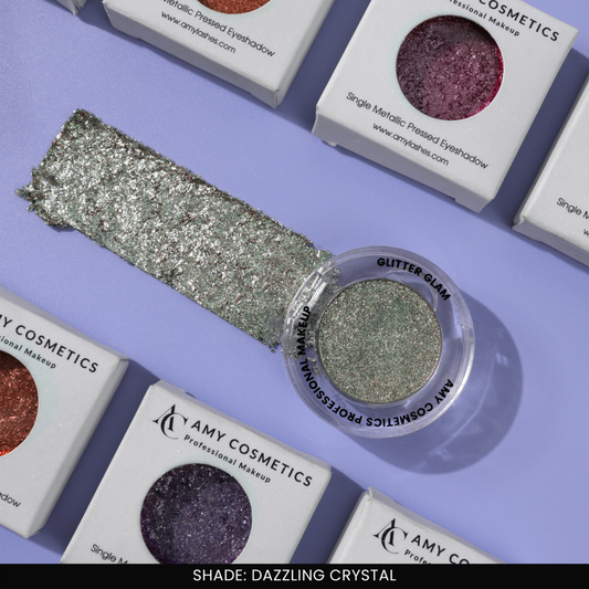 Dazzling Crystal Single Metallic Pressed Eyeshadow | Pigmented | Long-Wearing