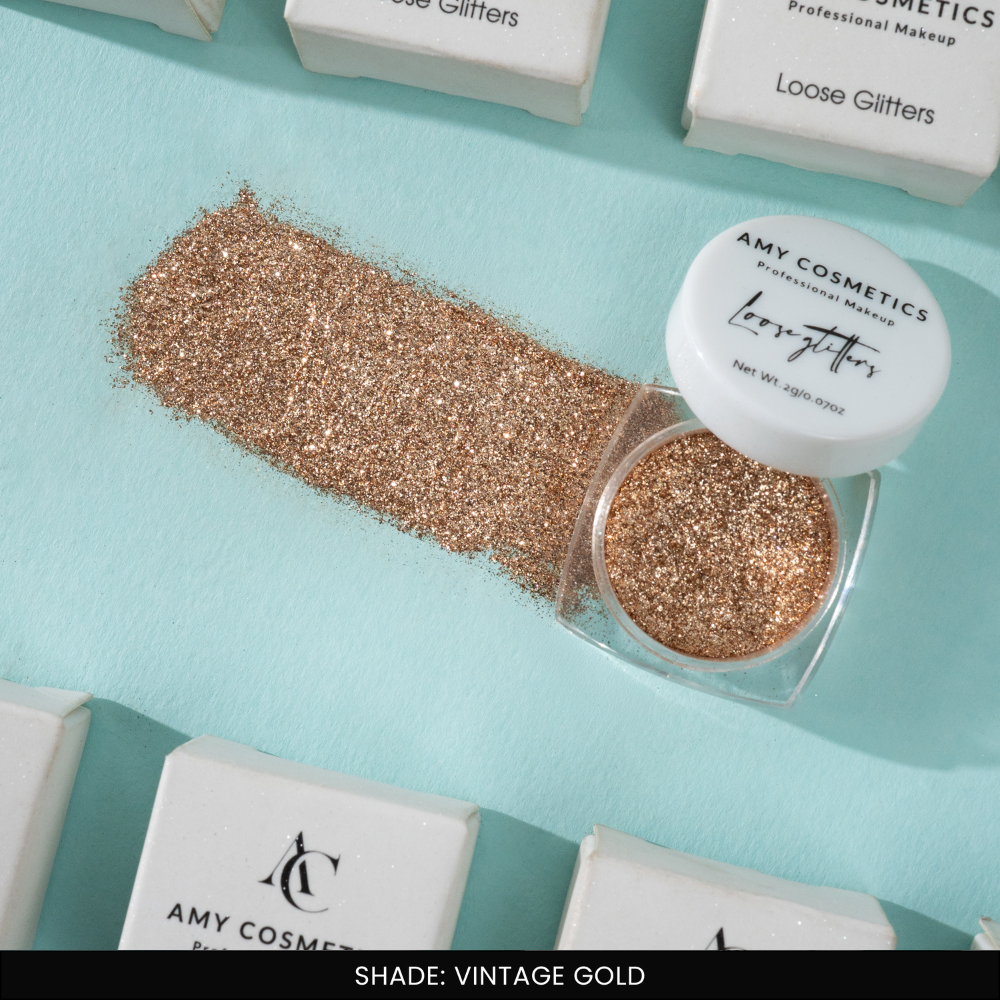 Vintage Gold Loose Glitters | Cosmetic Grade | Face and Body Use
