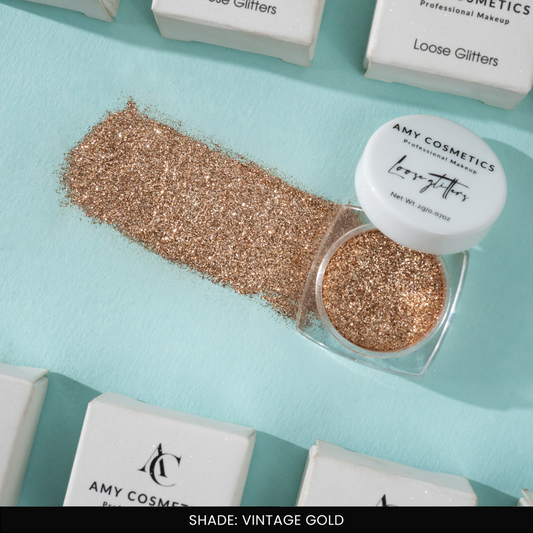 Vintage Gold Loose Glitters | Cosmetic Grade | Face and Body Use